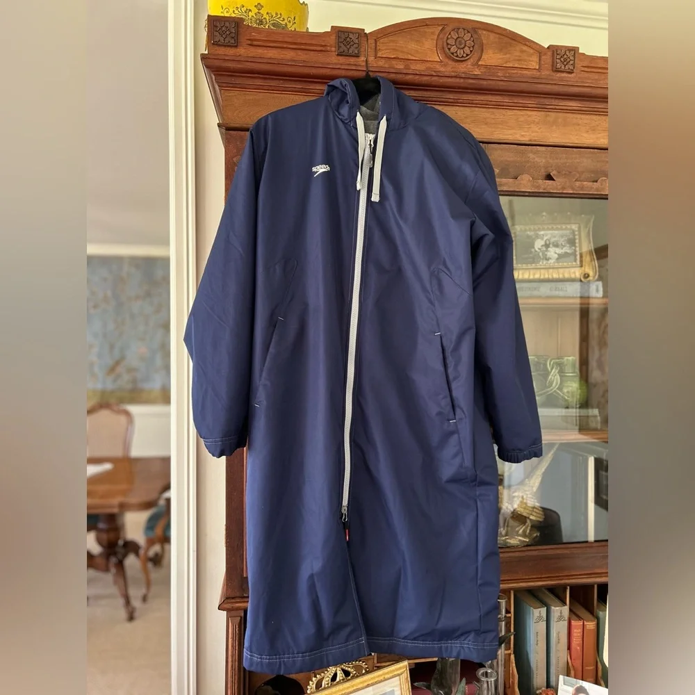 Speedo Unisex Team Parka Navy Long Hooded Navy XS